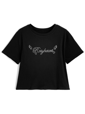 ラインストーンロゴTシャツ