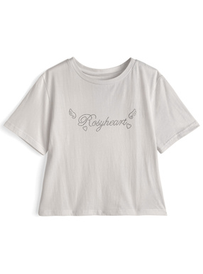 ラインストーンロゴTシャツ