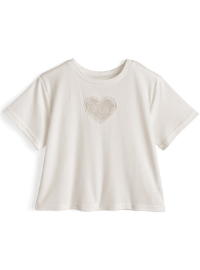 ハートレースロゴTシャツ