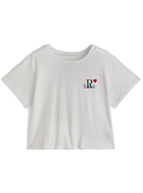 ドットロゴプリントTシャツ