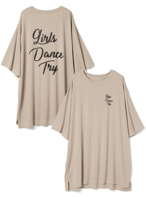 バックロゴプリントTシャツワンピース