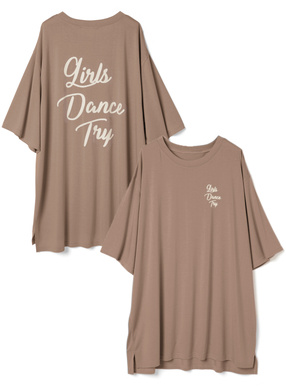 バックロゴプリントTシャツワンピース