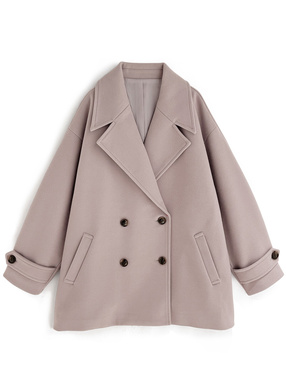 フェイクウールオーバーピーコート