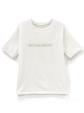 ロゴ刺繍Tシャツ