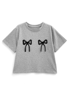 レースリボンTシャツ