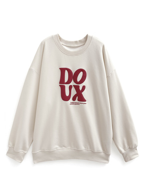 発泡ロゴプリントスウェットトップス