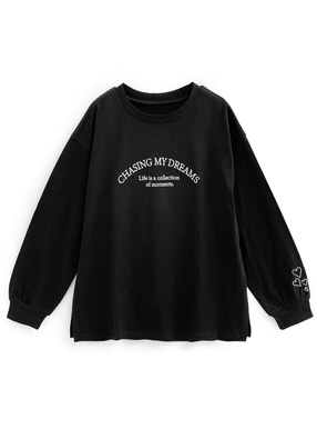 ハートロゴ刺繍ロンT