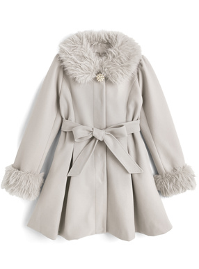 マルチWayブローチ・ベルトリボン付きファーコート