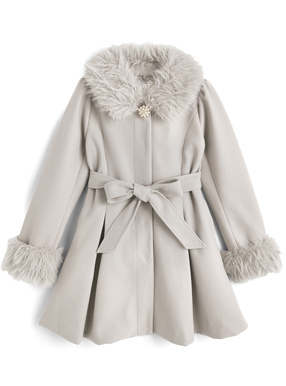 マルチWayブローチ&ベルトリボン付きファーコート