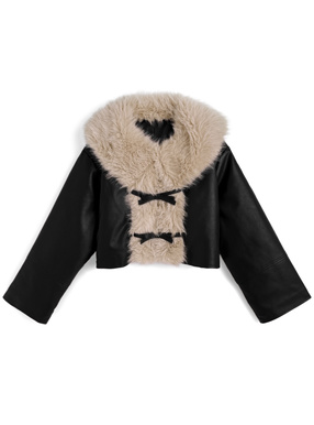 ファーレザーリボンジャケット