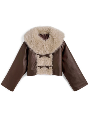 ファーレザーリボンジャケット