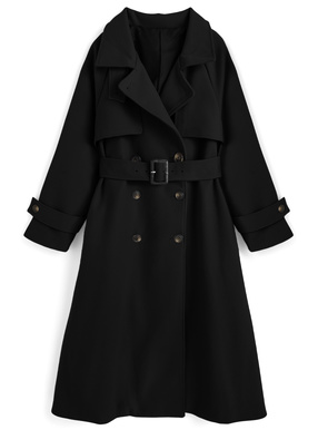 襟2Wayベルト付きロングコート