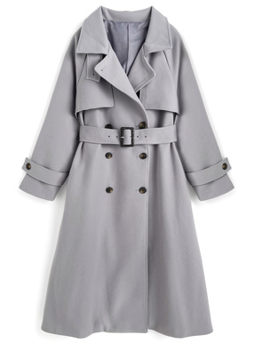 襟2Wayベルト付きロングコート