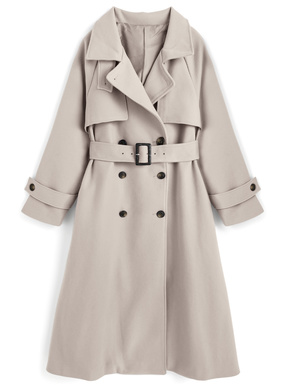 襟2Wayベルト付きロングコート