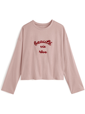 チェーンステッチロゴロンT