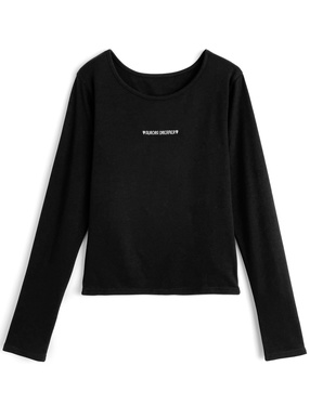 ロゴ刺繍Tシャツ