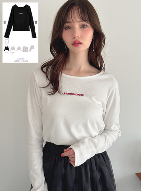 ロゴ刺繍Tシャツ