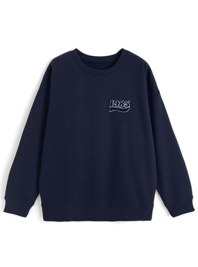 サガラ刺繍ロゴスウェットトップス