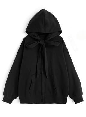 リボンスウェットパーカー