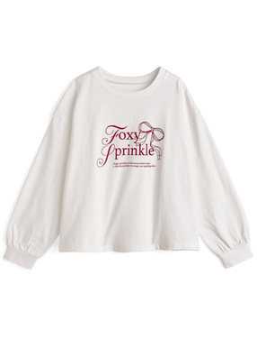 配色ロゴプリントロンT