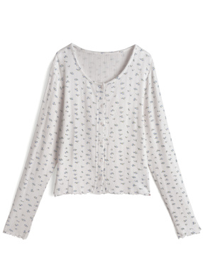 小花柄メロウカーディガン