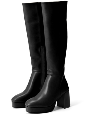 レースアップニーハイブーツblack♢39(24.5cm程度)