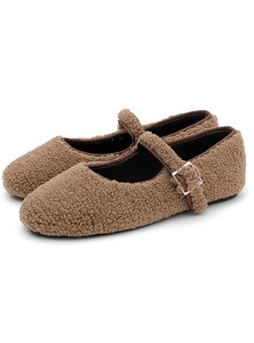 ボアバレエシューズ