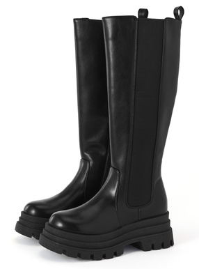 厚底サイドゴアロングブーツ