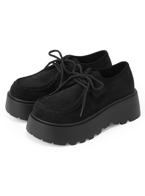 厚底スエードシューズ