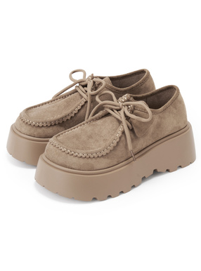 厚底スエードシューズ