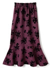 花柄フロッキーペプラムマーメードスカート